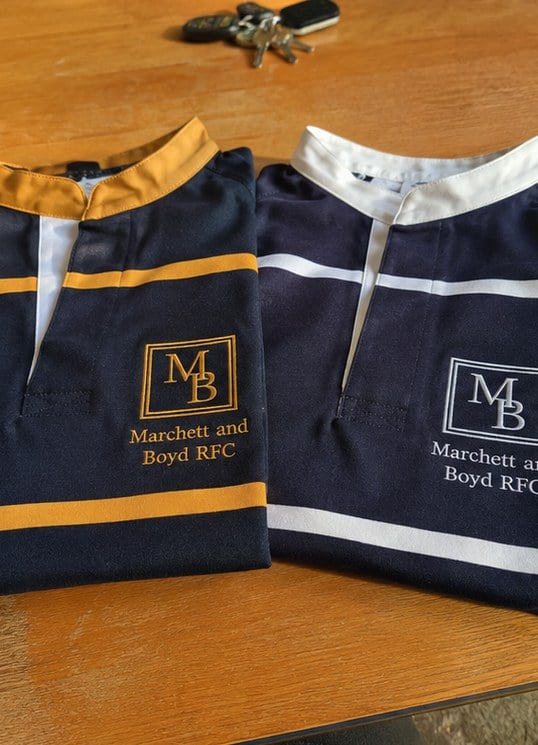Personalized rugby jerseys — customer photo