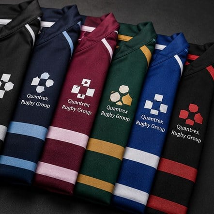 Promotional custom rugby jerseys with company logo